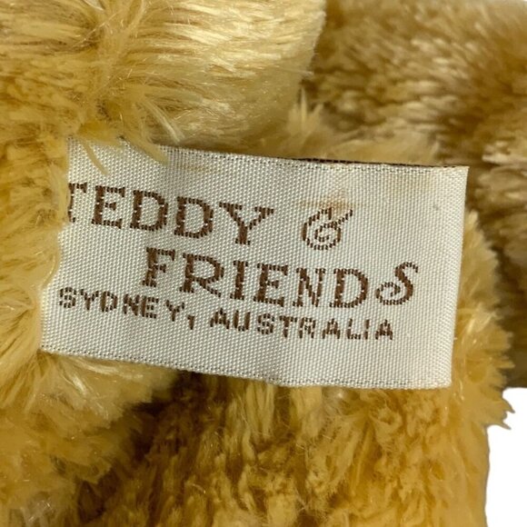 Teddy & Friends Sydney Australia Plush Bear Seated Big Paws Handmade In China - Picture 7 of 8